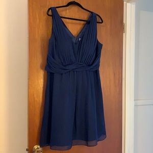 Navy Chiffon Bridesmaid Dress